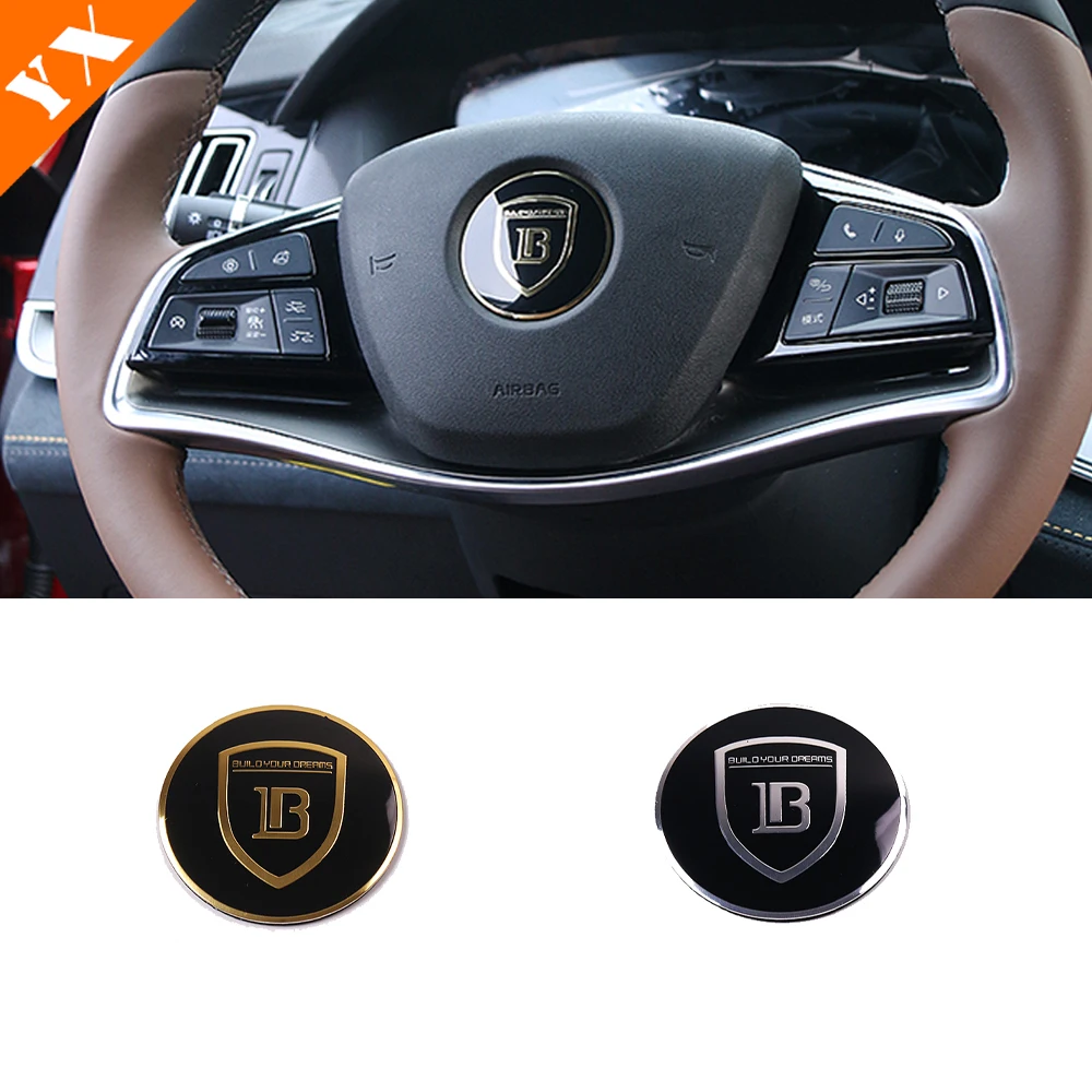 

Car Steering Wheel Brand Logo Cover Car Wheel Hub Logo Frame Decoration Anti Scratch Accessories For BYD Tang EV 2018-2024