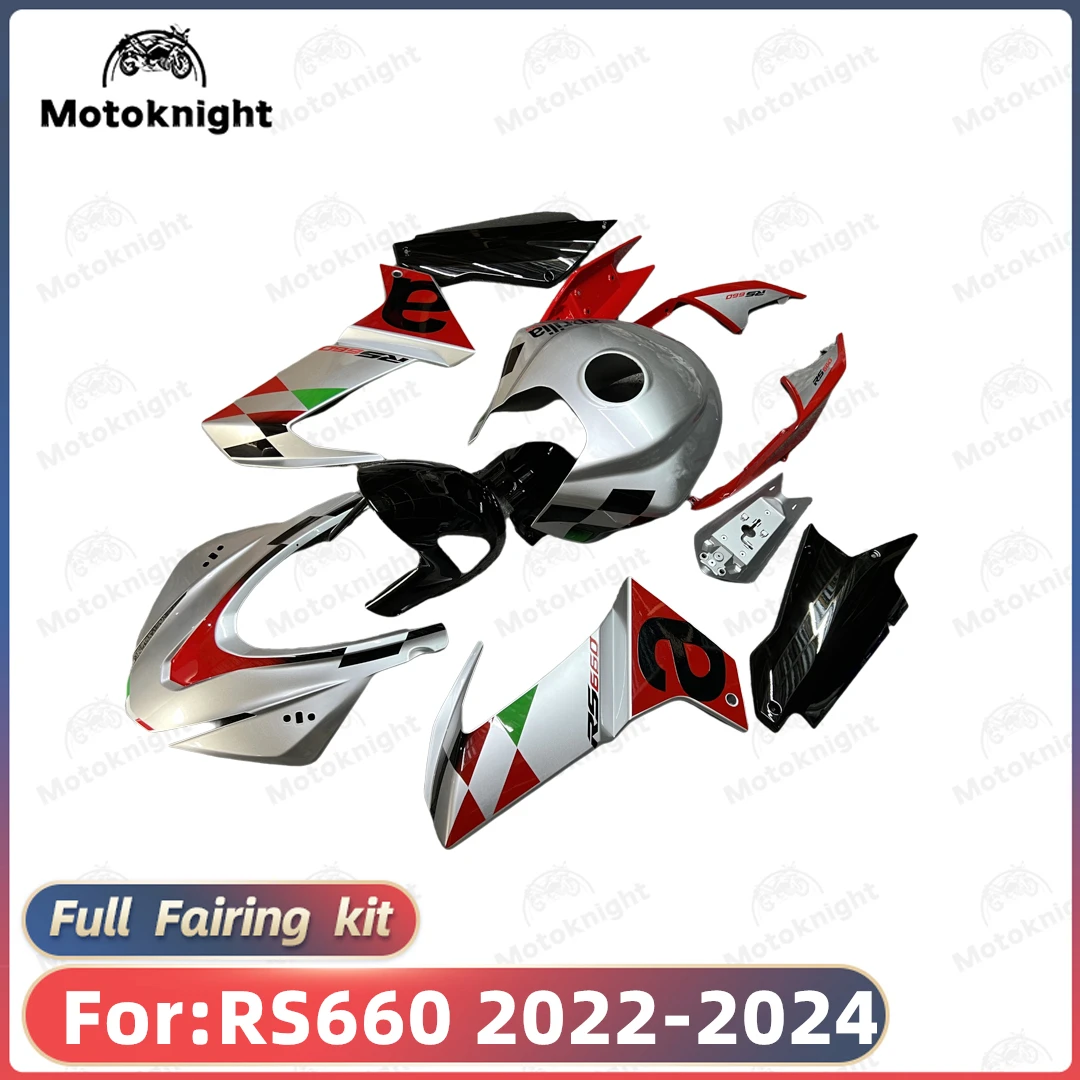 Motoknight Neues ABS-Motorrad-Verkleidungsset, passend für Aprilia RS660 2022 2023 2024, individuelles Verkleidungsset, Karosseriegehäuse 5