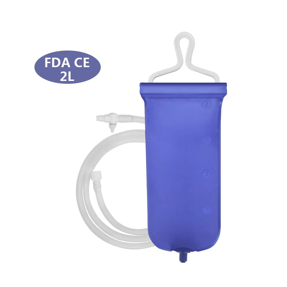 1.6L/2L Protable Enema Bag Kit Reusable Vaginal Anal Washing Silicone Water Colon Cleansing Enteroclysm Detoxified Bowel Bags