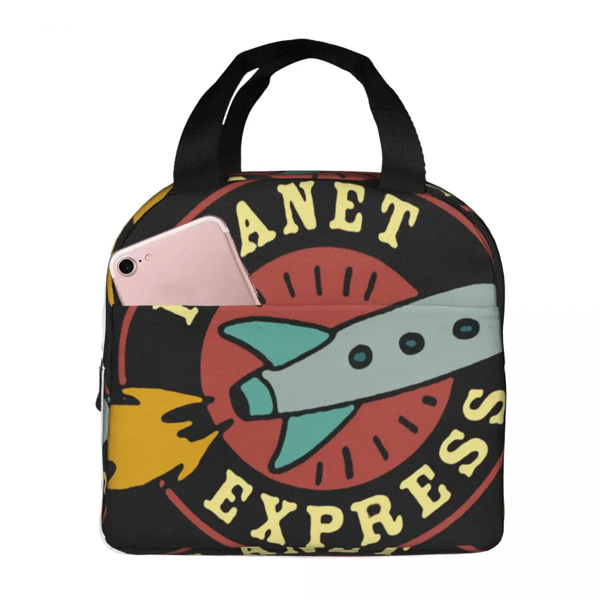 

Planet Express Logo Lunch Bag Unisex Portable Cooler Insulated Lunch Box Food Bento Box