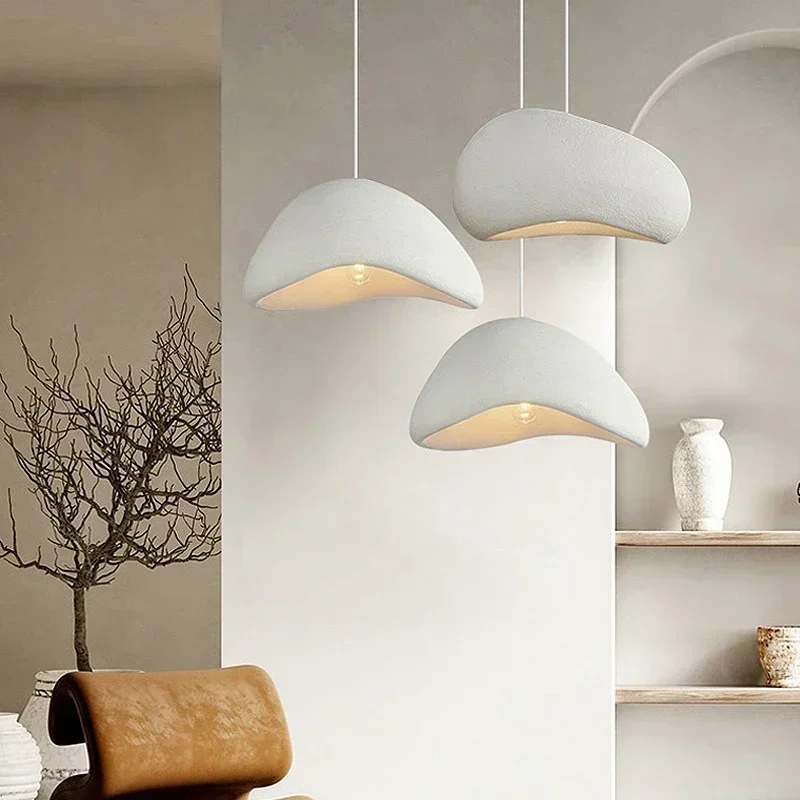 Moderno wabi sabi led pingente de luz para sala estar decorações para casa jantar quarto lustre loft pendurado lâmpada lustre luminárias