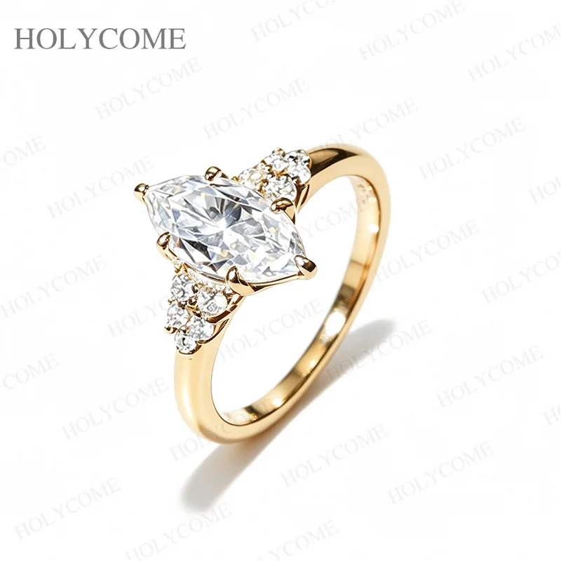S925 Sterling Silber 1,5CT Marquise-Schliff Moissanit-Ring Paar-Ehering Unisex Verlobungs-Versprechen-Schmuck für Männer Frauen – Detail 3