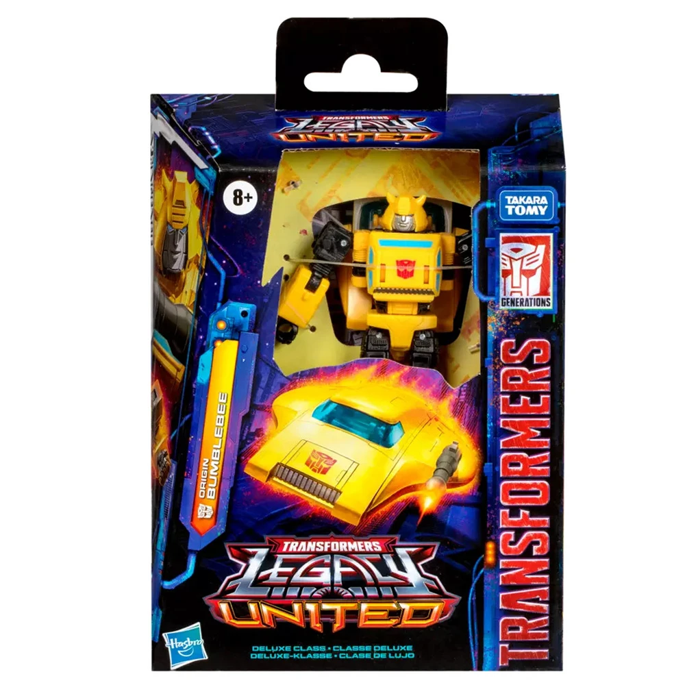 [Op voorraad] Hasbro Transformers Legacy United Origin Bumblebee 14 cm Deluxe Klasse Anime Robot Action Figure Model Ornament Speelgoed