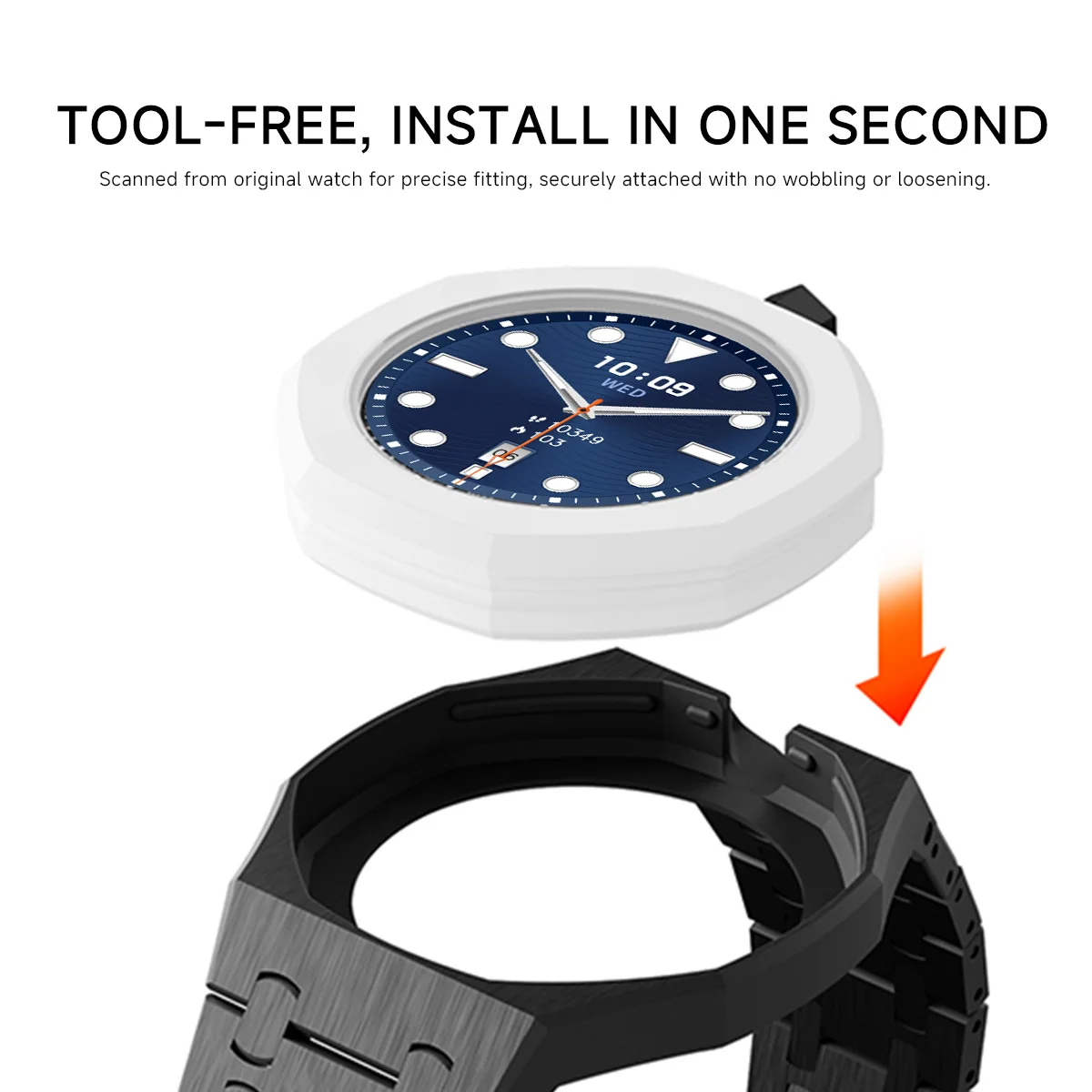 Luxury Modification Kit for Swatch X AP Royal POP Ceramic Band Biomaterials Watch Case Strap Pocket Changer To Wristwatch Cover view 8