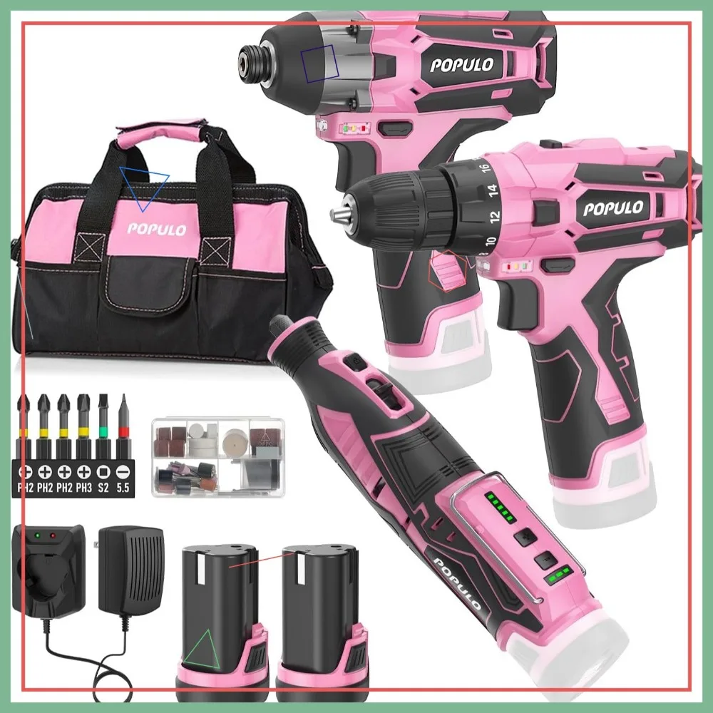Pink 12V Cordless D…