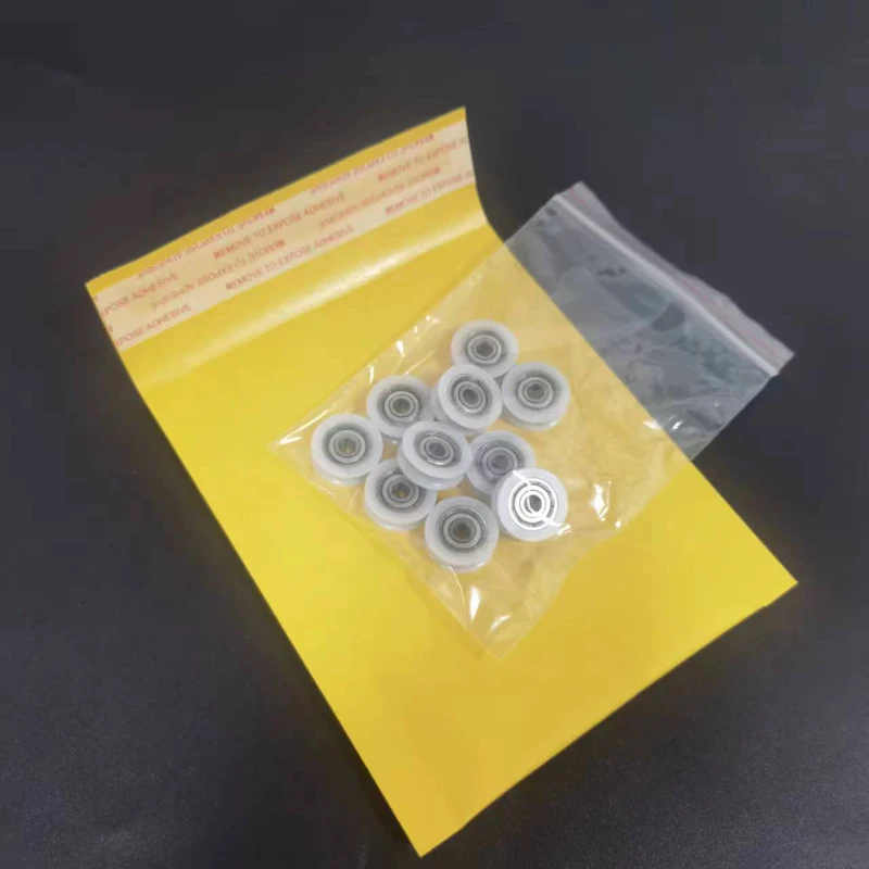 10 Stück U-Nut-Schiebeüberzogenes POM-Material mit 604zz 624zz 695zz 625z, Nylon-Riemenscheibe mit tiefer Nut, Nylon-Lager-Riemenscheibenrolle