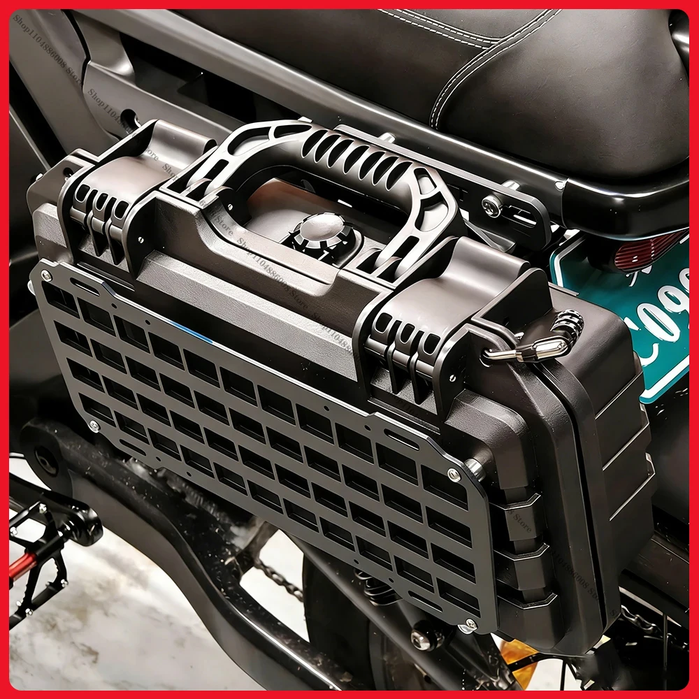 Motorcycle Tactical Storage Box - Aluminum Alloy - usage example