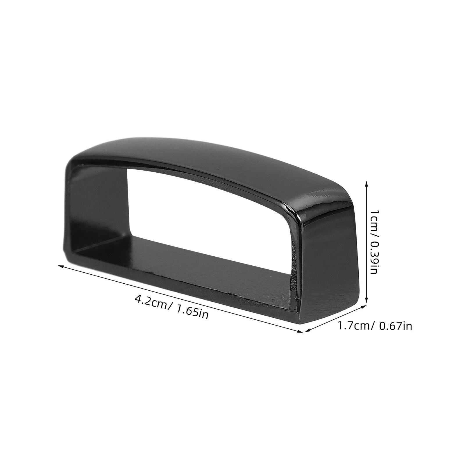 2 قطعة حلقة معدنية مستطيلة حلقة حلقة حارس أسود موصل متين لاستبدال إكسسوارات مشبك حزام الحزام للرجال