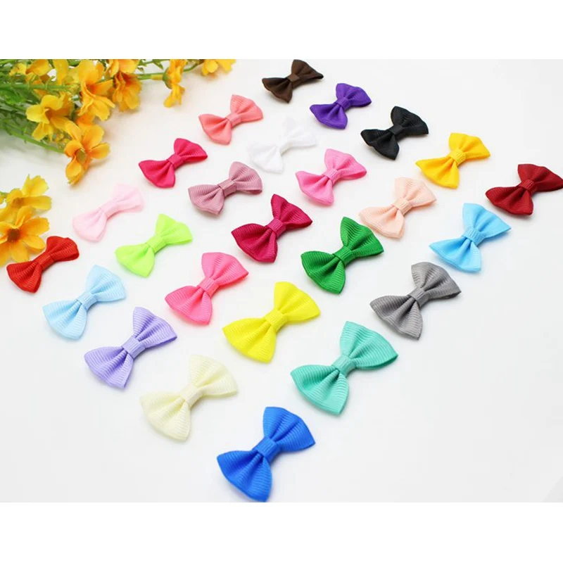 50pcs 35mm*25mm Ribbon Bow Tie Mix Fashion Bowties for Craft DIY accessories scrapbooking Baby Girl garment Accessories