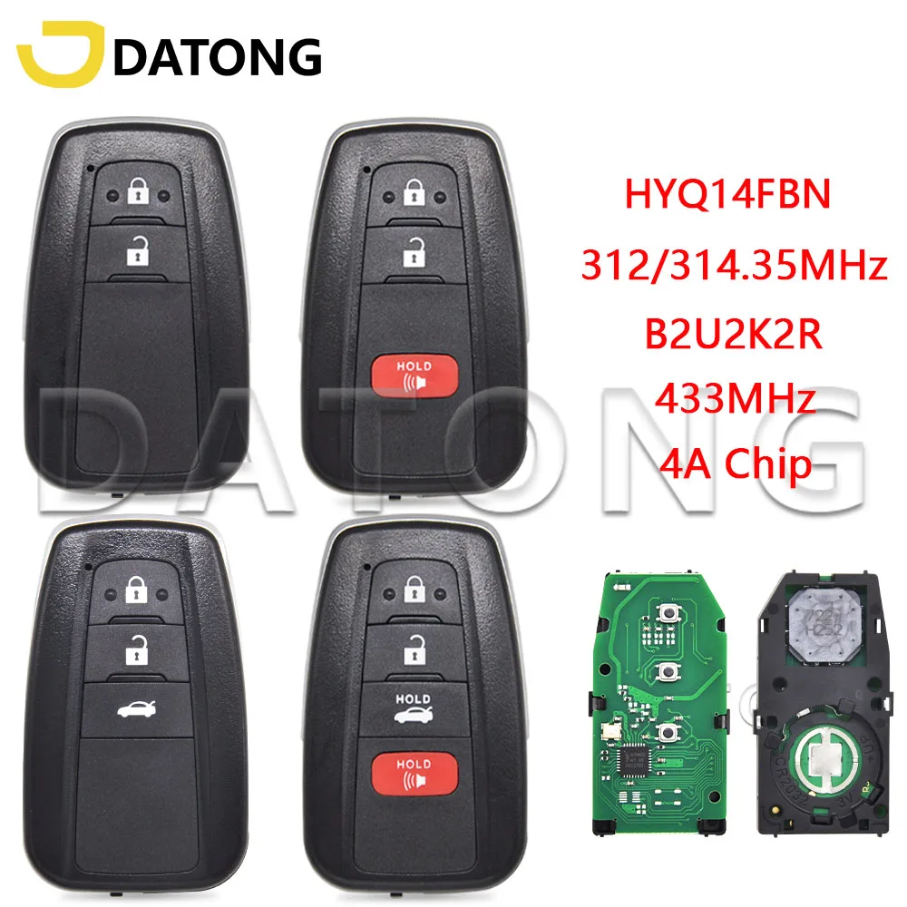 Datong Wolrd Car Remote Control Key For Toyota Corolla HYQ14FBN 4A Chip 312/314MHz For Brazil 8990H-02050 B2U2K2R 433MHz