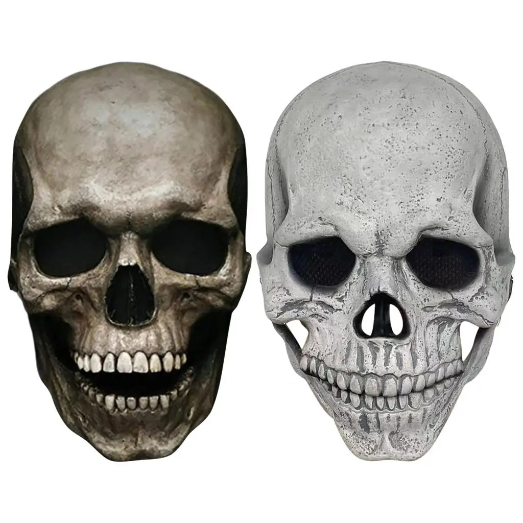

Realistic Mask Helmet with Movable Jaw Horror Helmet Halloween Costume