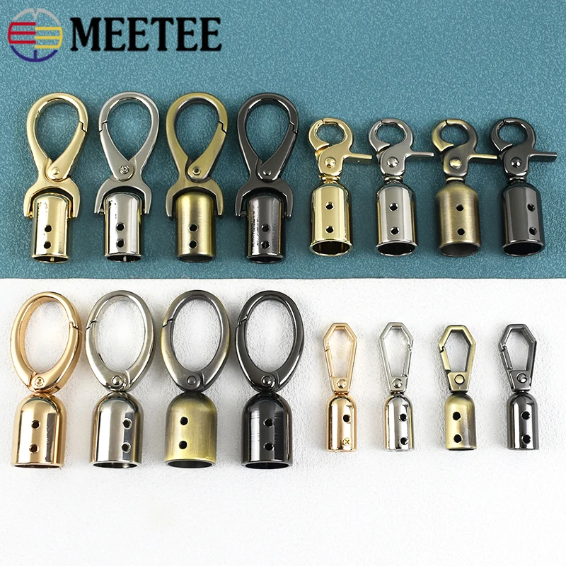 

2/4/5/10P Tassel Cap Clip Clasp Metal Buckles Bag Handle Cord Stopper Hook Connector Snap Hooks Hang Clasps Carabiner Accessory