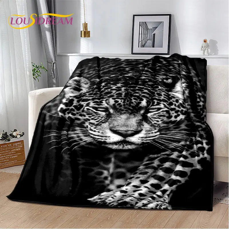 3D Animal Leopard Cheetah Cartoon Beast morbida coperta di peluche, coperta di flanella coperta per soggiorno camera da letto divano da letto Picnic