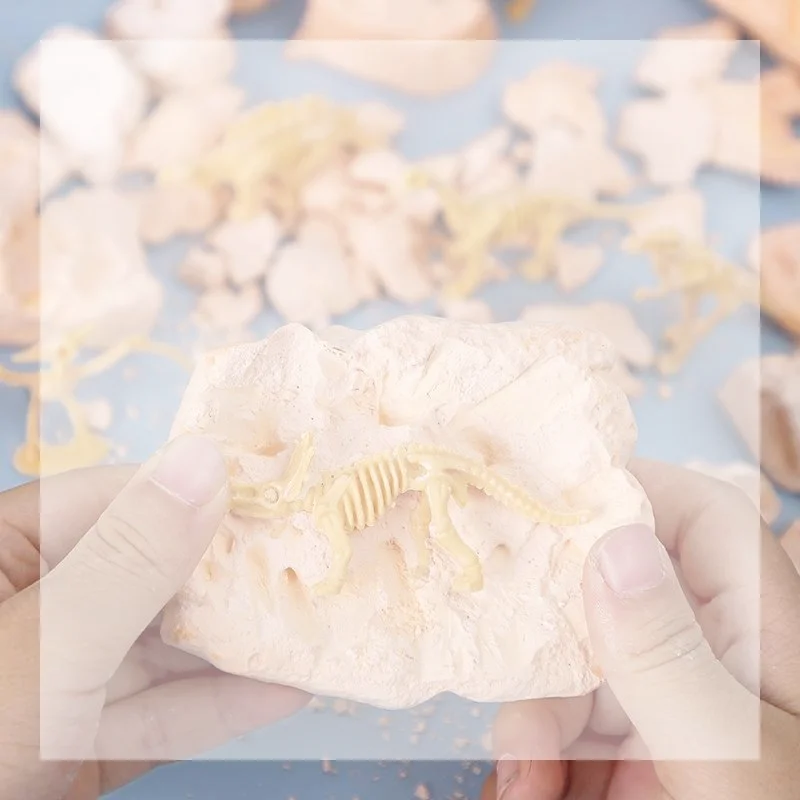 

3D Dinosaur Fossil Dig Kit STEM Educational Excavation Set Assemble Dino Skeleton Science Learning Toy for Kids Gift