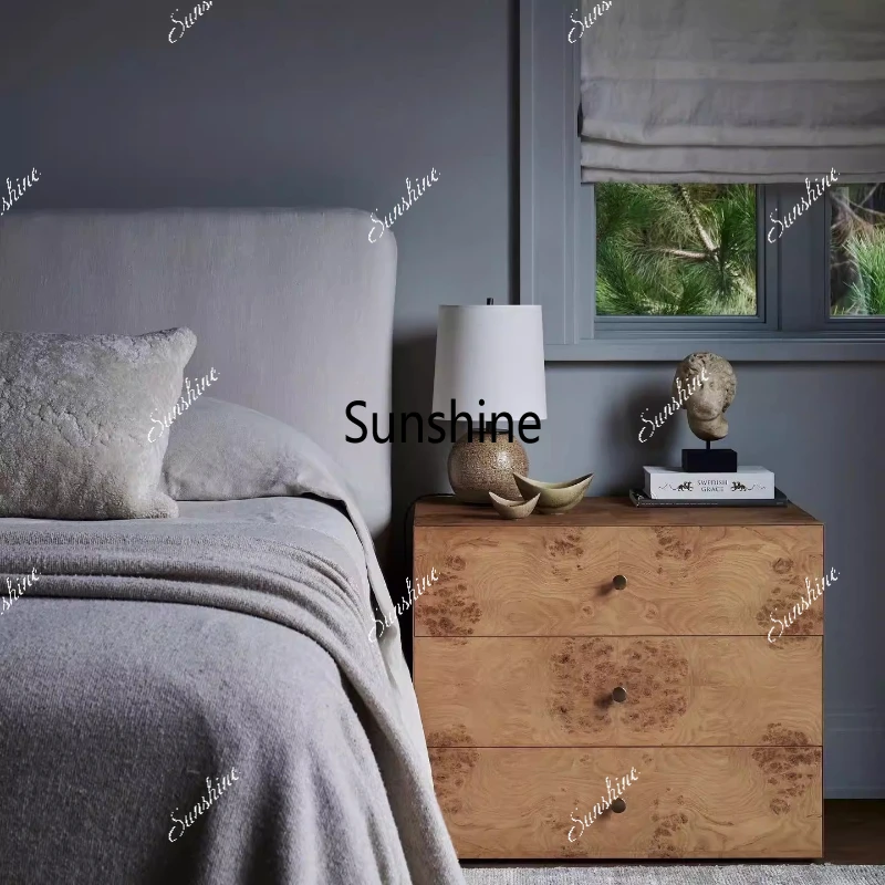 

Medieval style, bedside, dining side cabinet solid wood, drawer storage, bedroom storage