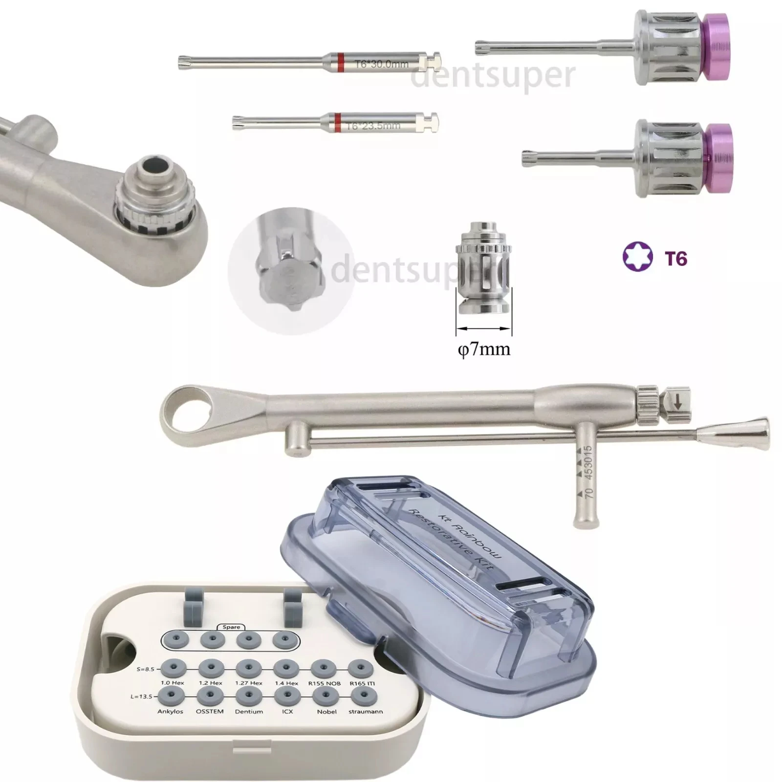 

Угловая отвертка для зубного имплантата 1,2 1,25 1,27 ITI, длинная и короткая