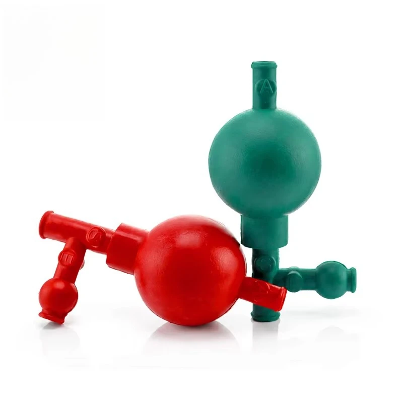 Rubber Pipette Filler Bulb with 3 Valves for Laboratory Use