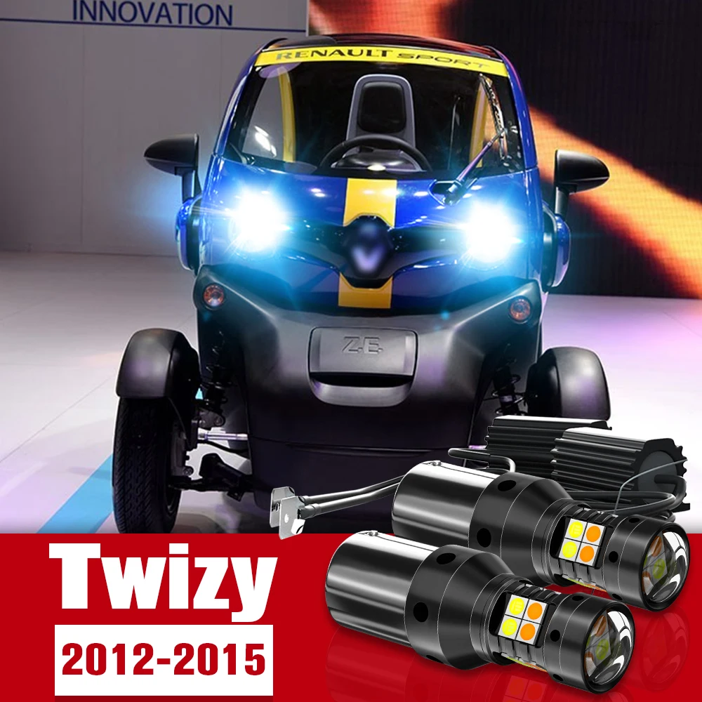 

2pcs LED Accessories Dual Mode Turn Signal+Daytime Running Light DRL For Renault Twizy 2012-2015 2013 2014