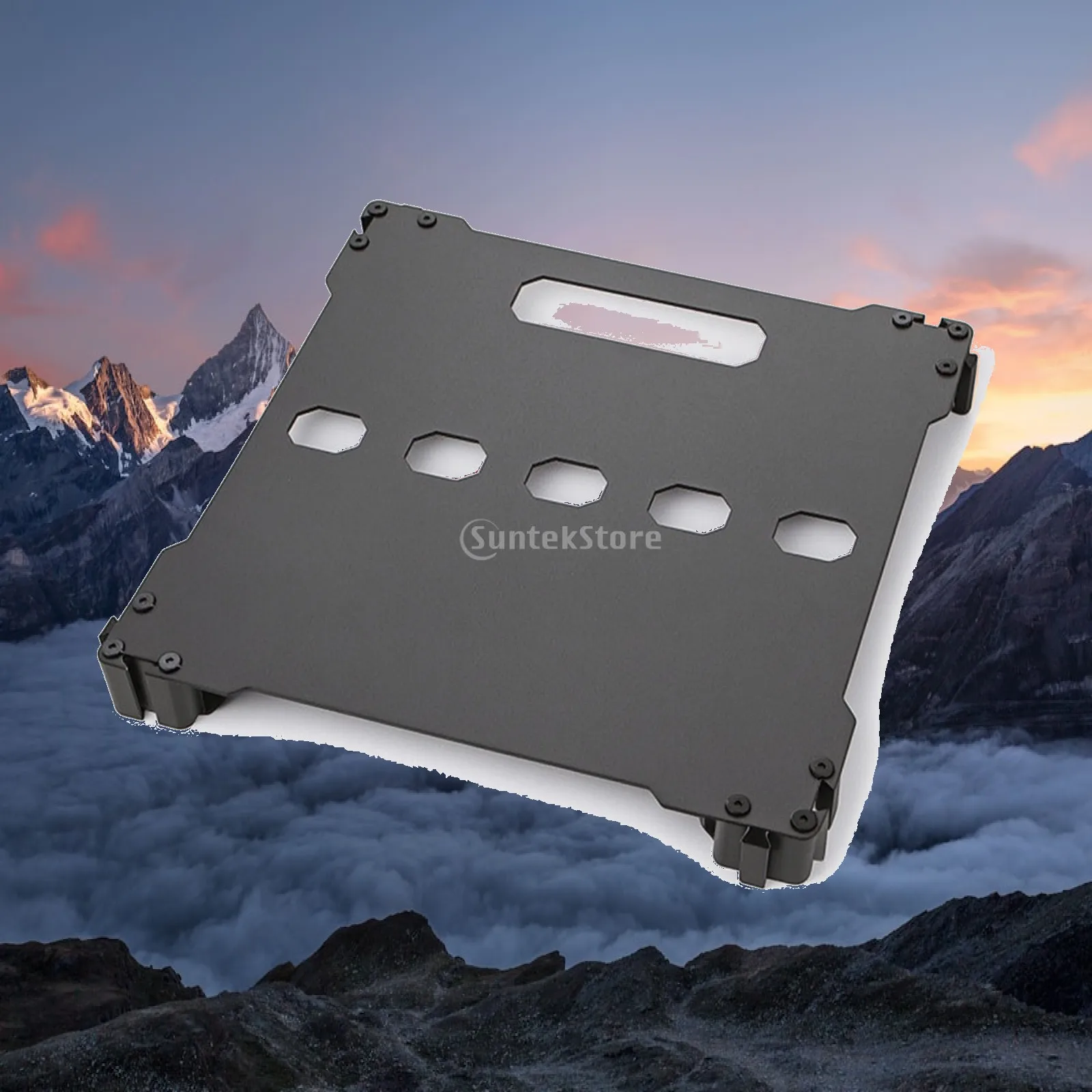 Aluminum Alloy Pedal Board for Guitar Effects Pedals with Handle Slot and Hook Loop Strips for Stage Setup