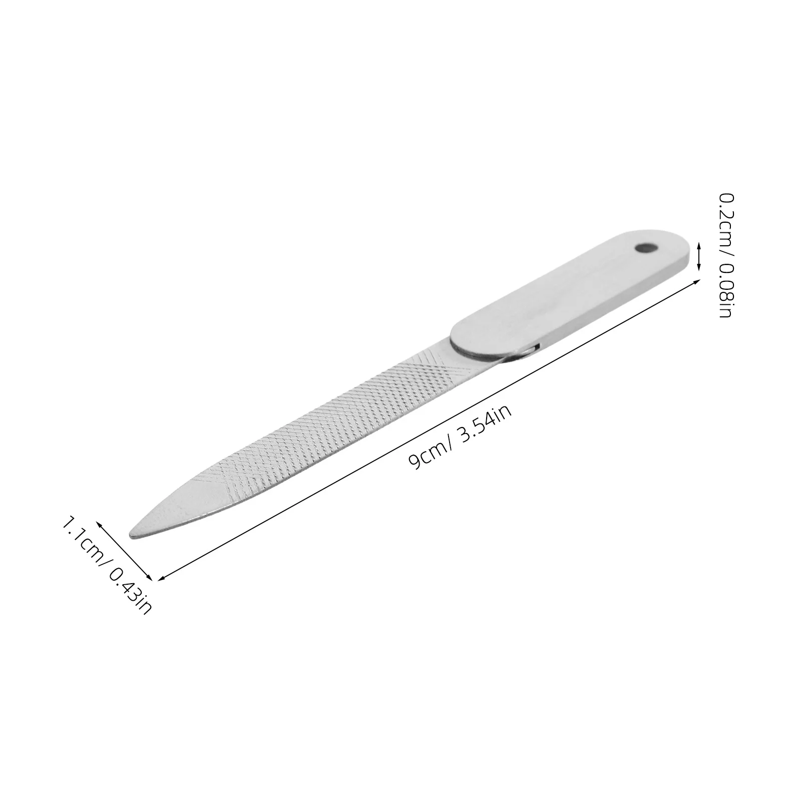 Lime à ongles Double face en acier inoxydable, outil de manucure et de pédicure, tampon de coupe d'ongles portables de voyage, 5 pièces