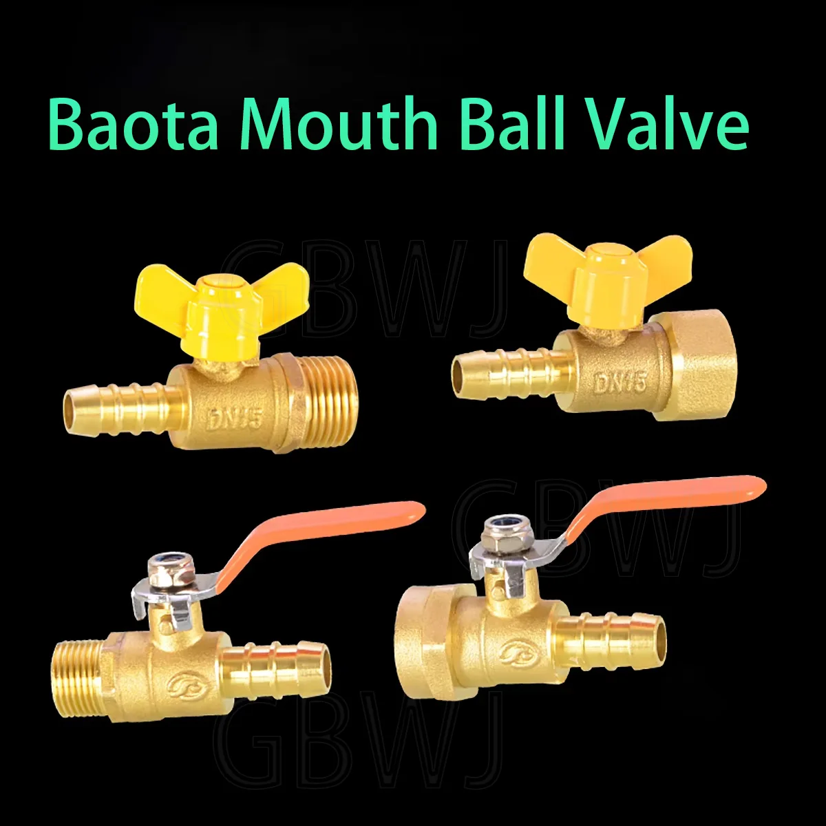 

1/4 IN 3/8IN 1/2 IN Pagoda Ball Valve Copper Outer Wire Inner Tooth Joint Quickly Insert 8/10 / 12mm Trachea Water Hose Nozzle