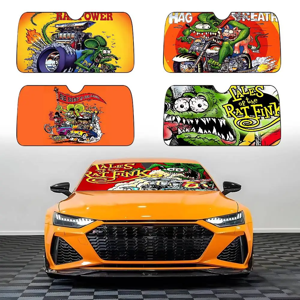 T-Tales Of T-The Rat Finks Car SunShade Car Sunshade Covers Cover Universal Windscreen Folding Visor