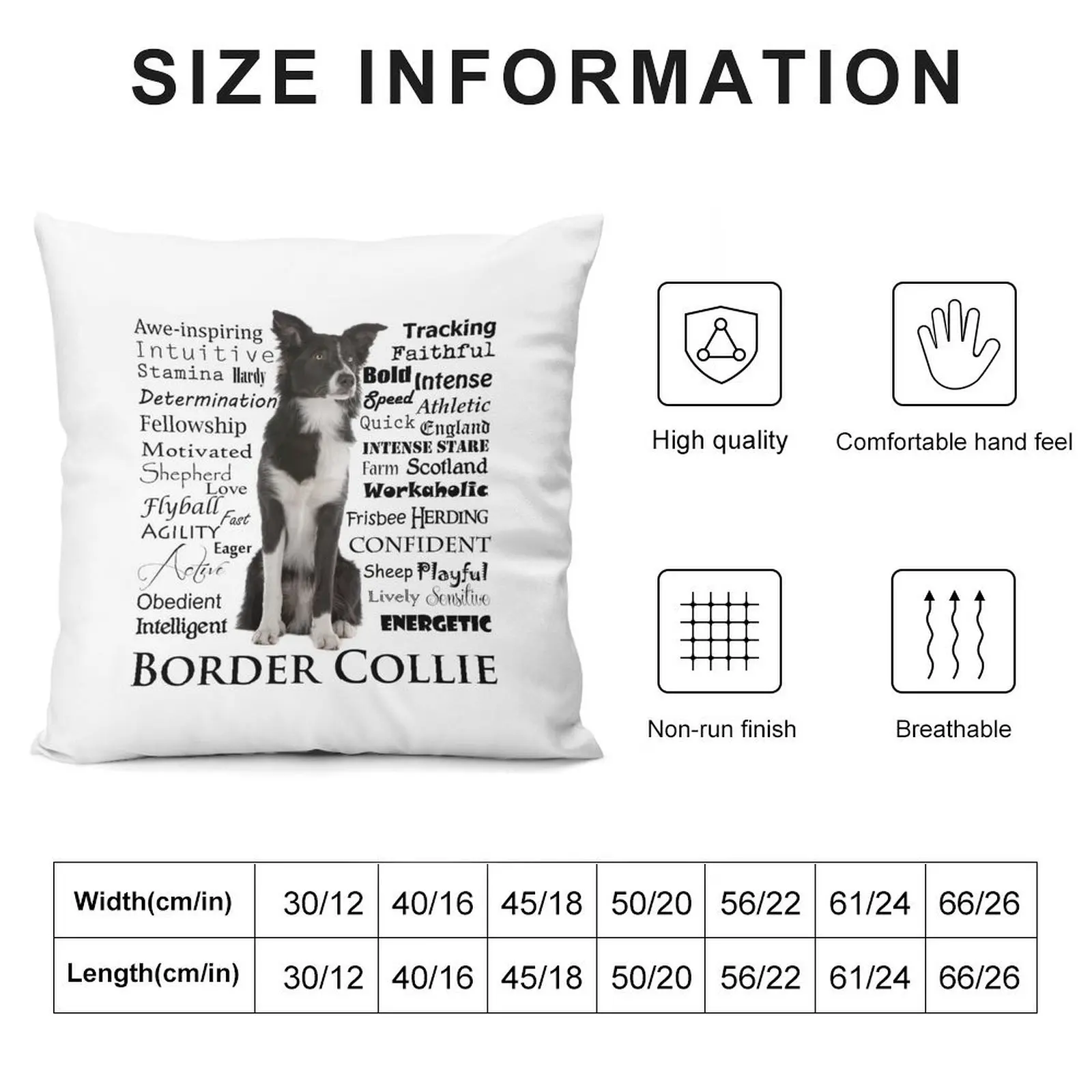 Border Collie Traits Throw Pillow Christmas Pillowcase Cushions For Children christmas decorations for home 2025 pillow