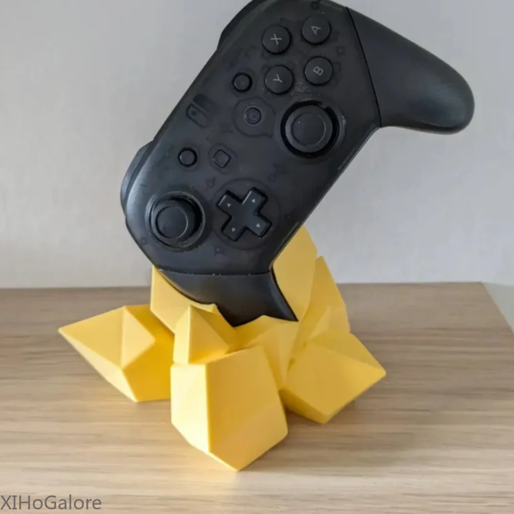 3D Printed Crystal Game Controller Stand Holder Compatible Xbox PS4 PS5 Switch Gaming Desk Decor Ornament Gift view 5