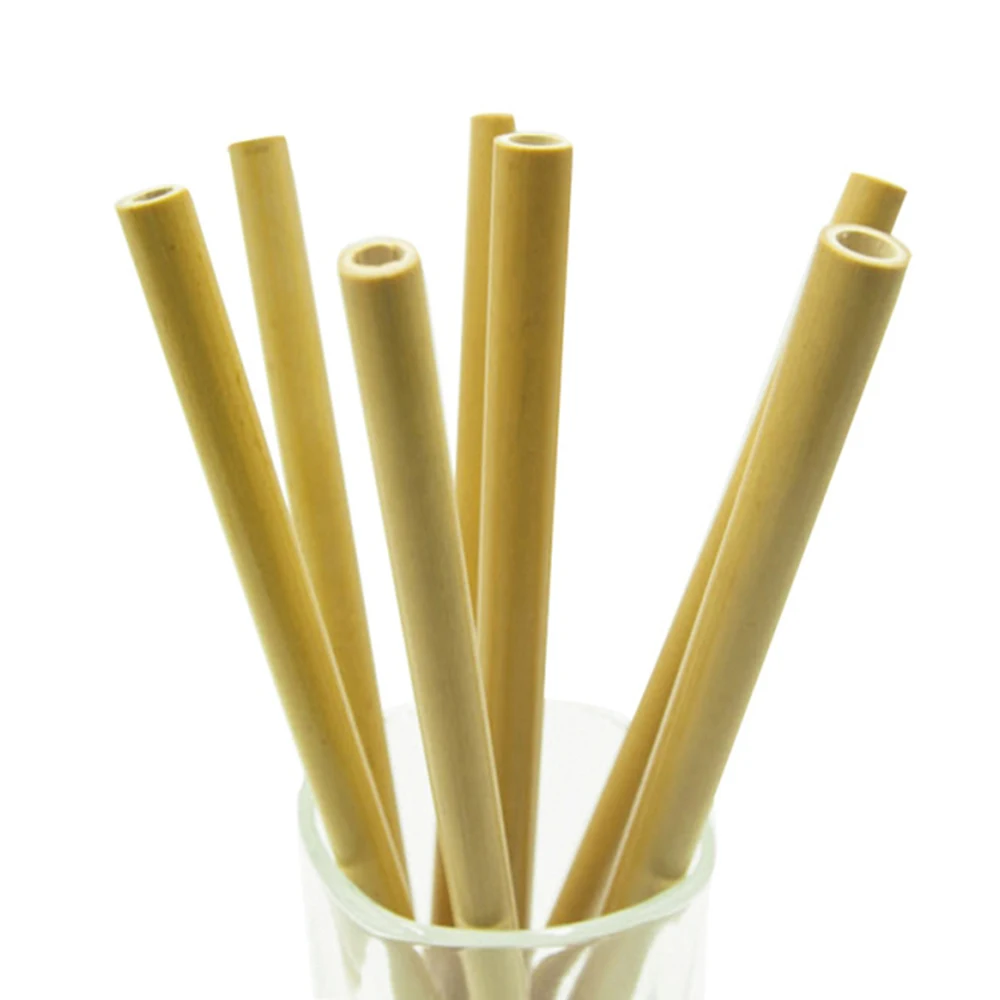 Natural Bamboo Straws Eco-Friendly Bamboo Drinking Straws With Brush Environmentally Straws For Bar Kitchen Accessories