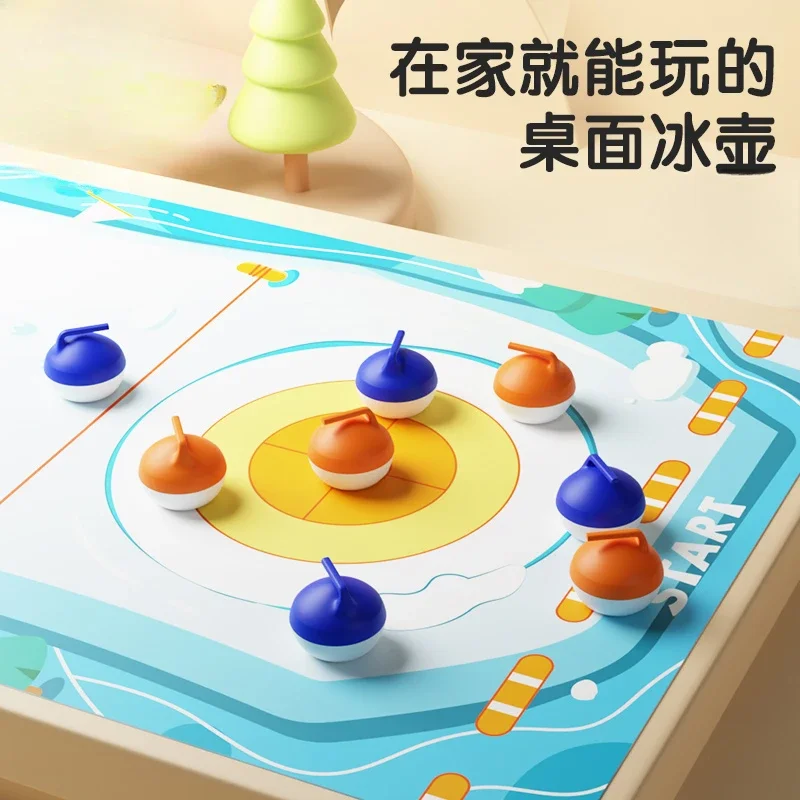 Table curling game puzzle toys 8-12 parent-child interaction over 6 years old battle board game