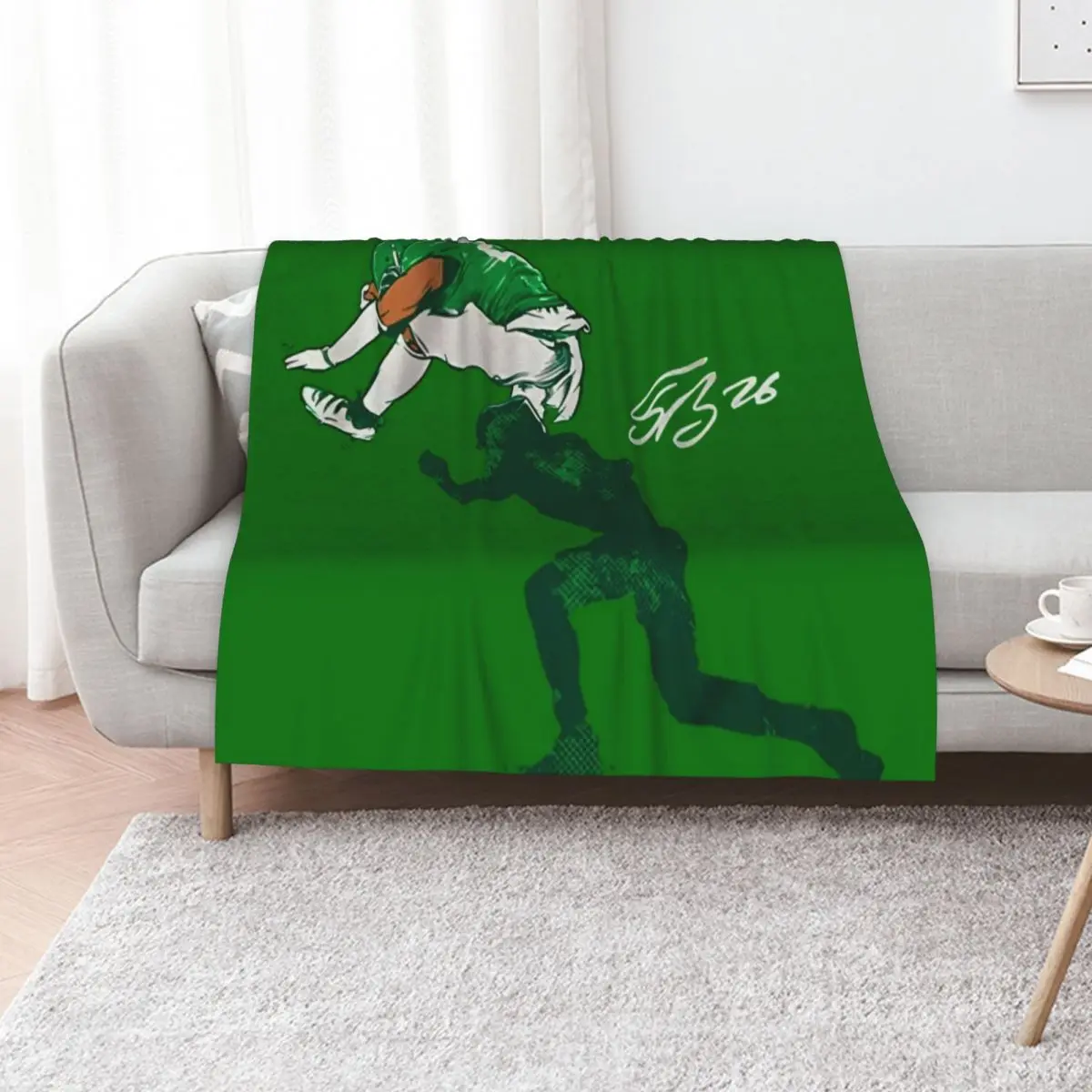 Saquon Barkley: The Reverse Hurdle Throw Blanket Luxury Thicken christmas gifts Thermal Hair Warm Picnic Blankets