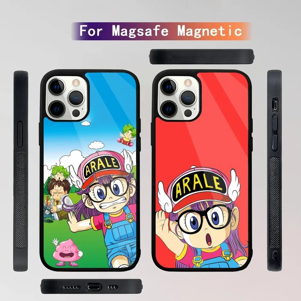 

Cartoon Dr S-Slump A-Arale Phone Case For iPhone 15,14,13,12,11,Plus,Pro,Max Mini Magsafe Magnetic Wireless Charging