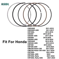 Anillos de pistón de motor de motocicleta de 76mm para Honda CBR250R ABS CBR 250R 2011-2018 CRF250L 2013-2016 CB300F 2015-2018 CB300R 2019-2024