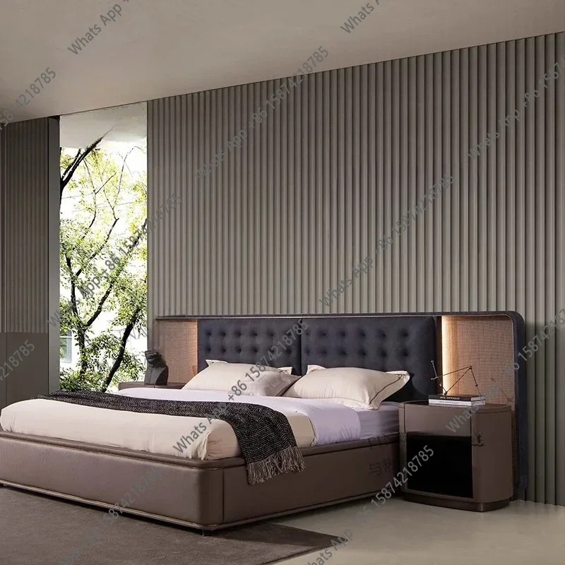 XX Italian Light Luxury High-end Bedside Table Villa Mansion Bedroom Small Apartment Light Luxury High-end Sense