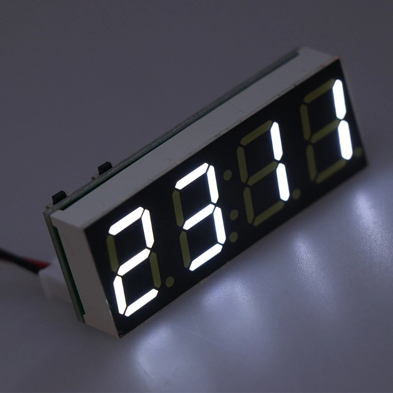 3 IN 1 Mini Car Digital Clock Thermometer Voltmeter LED Display Digital Timer Auto Interior Modification Electronic Accessories
