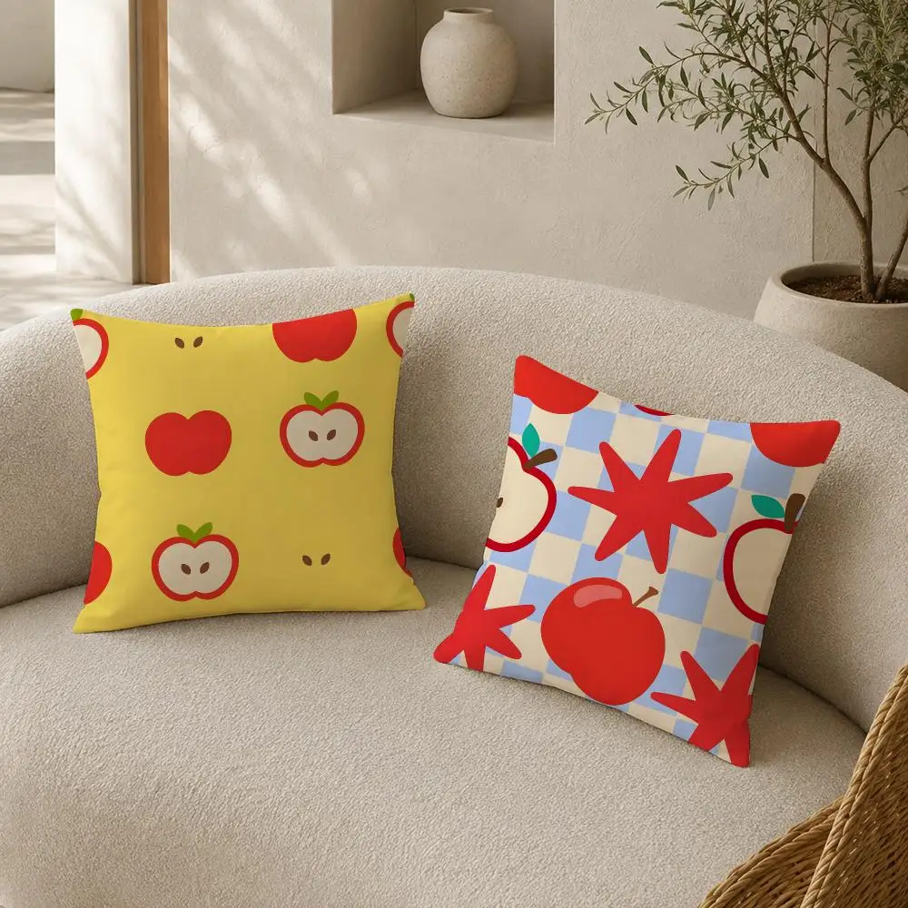 Fruit Cushion Cover Pillow Case plush Double-sided Print Square Covers Sofa Home Cushion