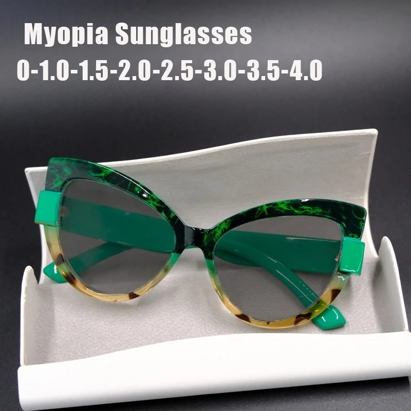 

New Fashionable Color Block Cat Eye Myopia Glasses INS Personalized Simple Casual Versatile UV Protection Glasses Shades UV400