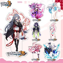 Hot Anime Honkai Impact 3 Figures Kallen Kaslana Acrylic Stands Raiden Mei Yae Sakura Character Model Fans Gifts 15CM
