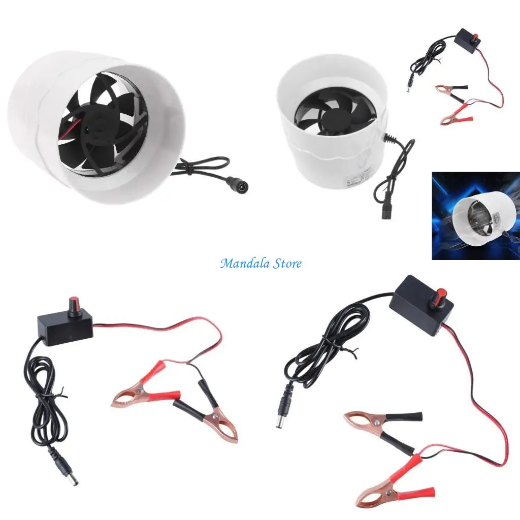 

U2JC High Speed 4000rpm Duct Boosters Fan 160m³/h Airflows for 110mm Pipes Charcoal Stove & Forges Domestic Outdoor Settings