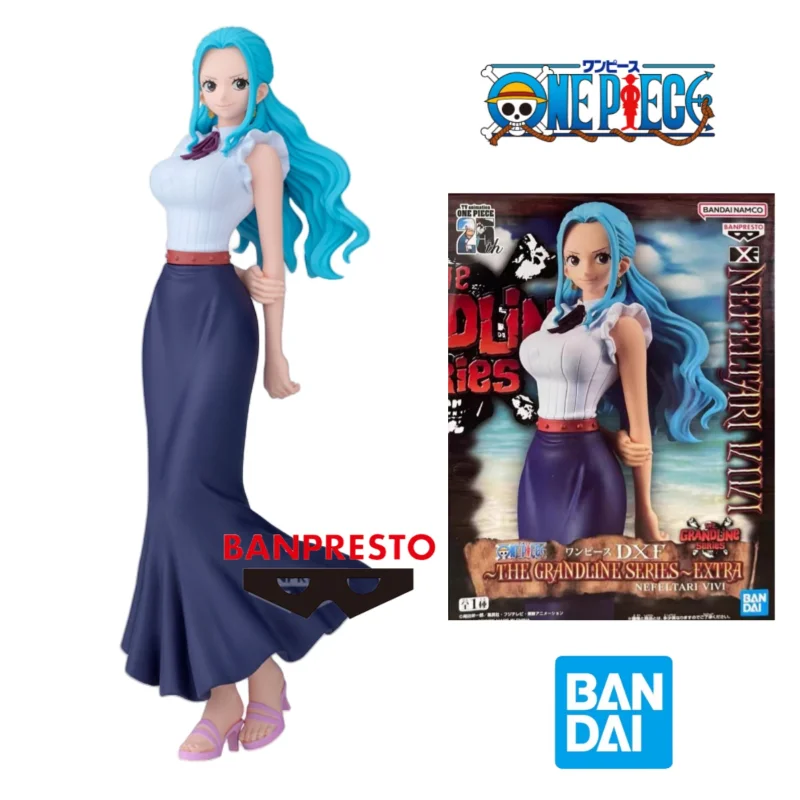 

В наличии оригинальная фигурка BANDAI BANPRESTO ONE PIECE DXF THE GRANDLINE SERIES Nefeltari Vivi, аниме-фигурка, модель, коллекция игрушек, подарки