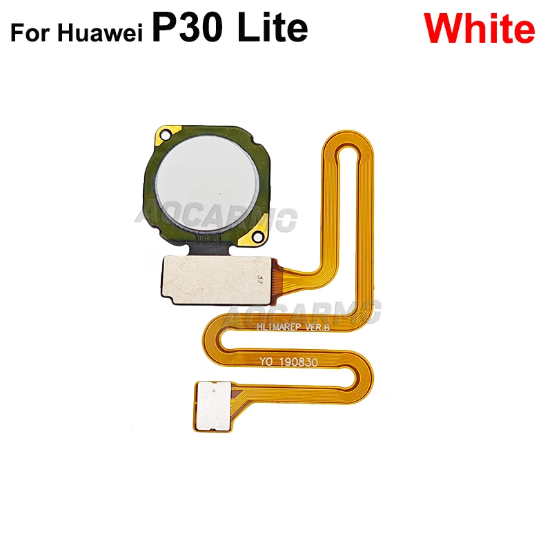 Aocarmo Home Button For Huawei P30 Lite / Nova 4e Touch ID Fingerprint Sensor Flex Cable Replacement Part