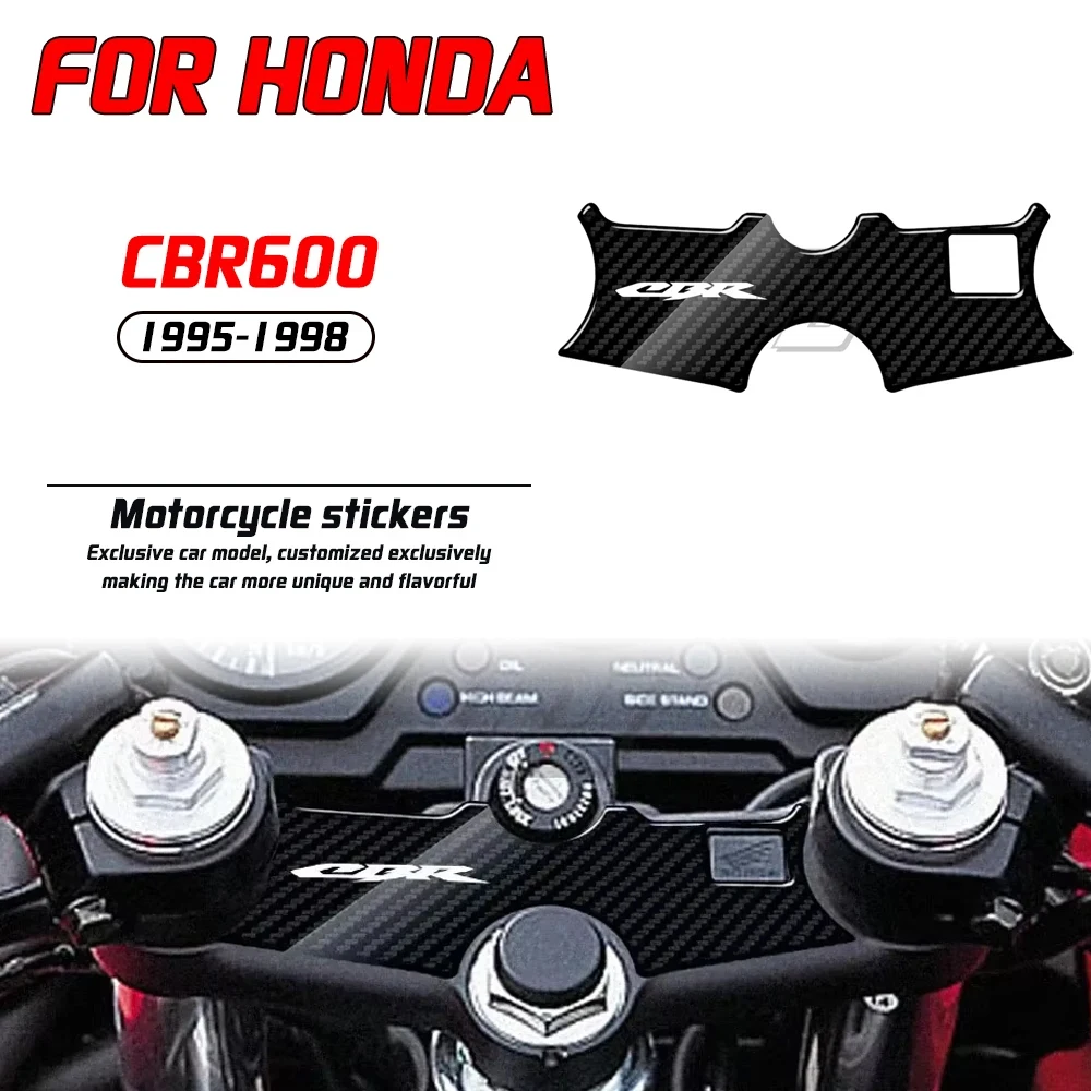 

Для Honda CBR600 1995-1998 мотоциклетные наклейки 3D внешний вид из углеродного волокна три хомута задняя защита комплект защитных наклеек