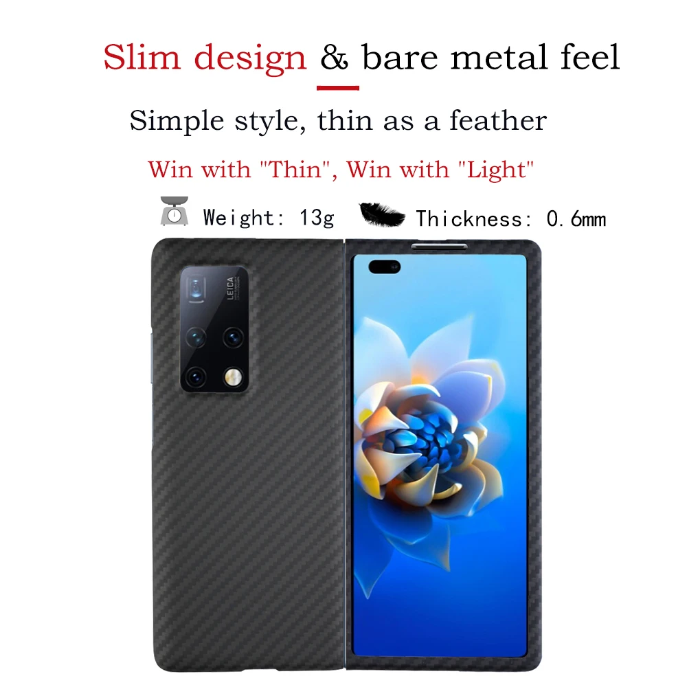 Dropshipping Real Aramid Fiber Carbon Phone For Huawei Mate X2 Phone Ultra-thin Anti-fall Business Mate X2 5G Shell CASE Cover