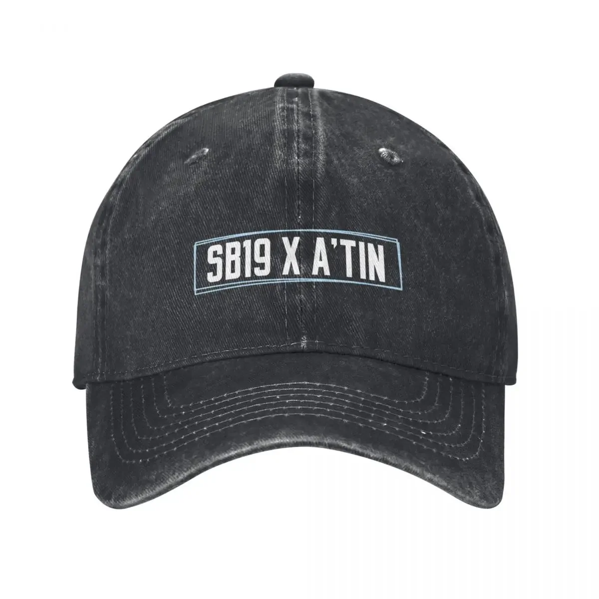 SB19 Merch PPOP Filipino Boy Band SB19 x ATIN Blue Frame TShirt Baseball Cap Hat Beach Cosplay Female Men's