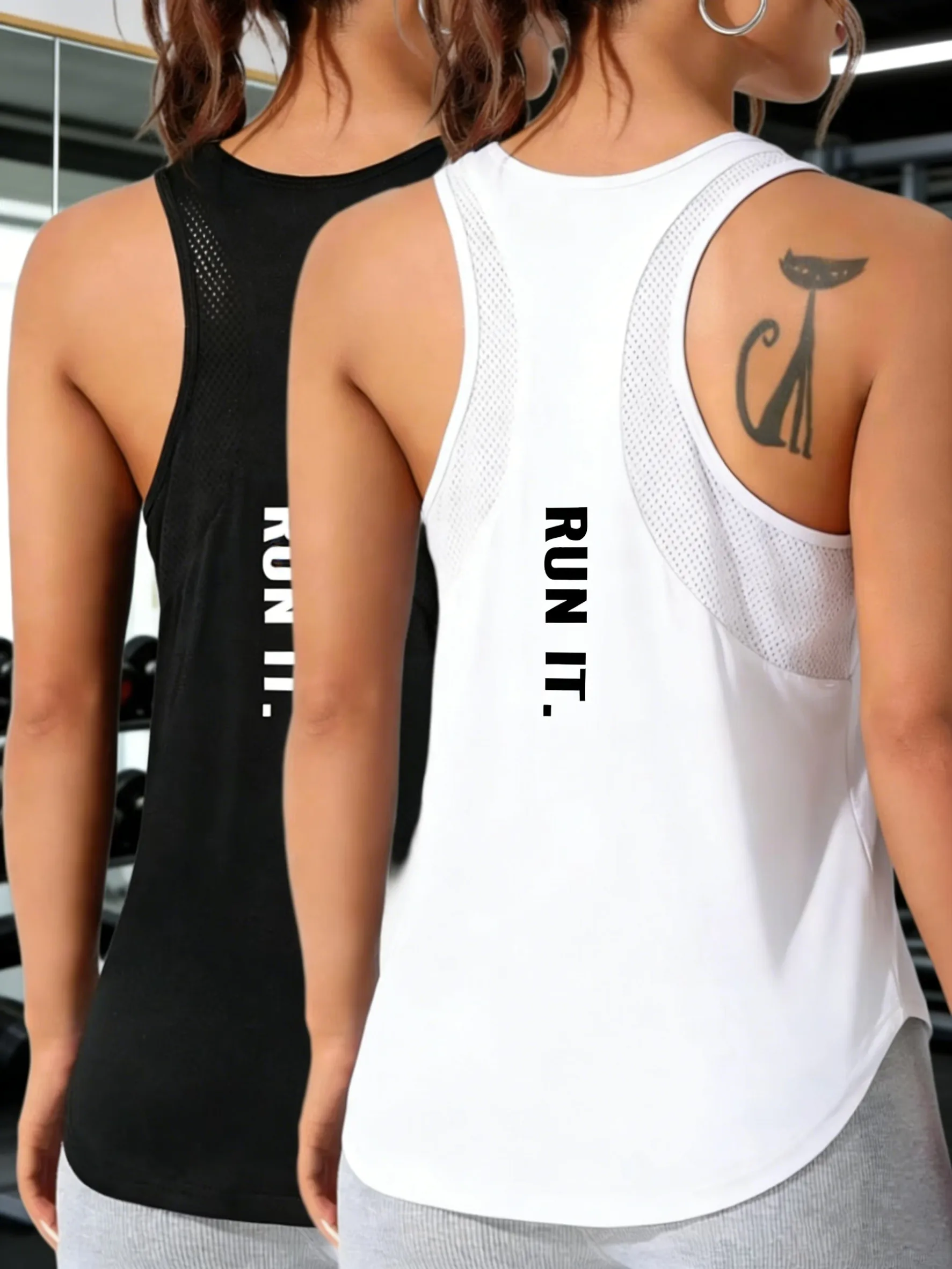 Summer Lightweight Fitness Tank Top Woman's Loose Running Casual Vest Sleeveless Comfy Quick Dry T-Shirt Mesh Soft Sportswears