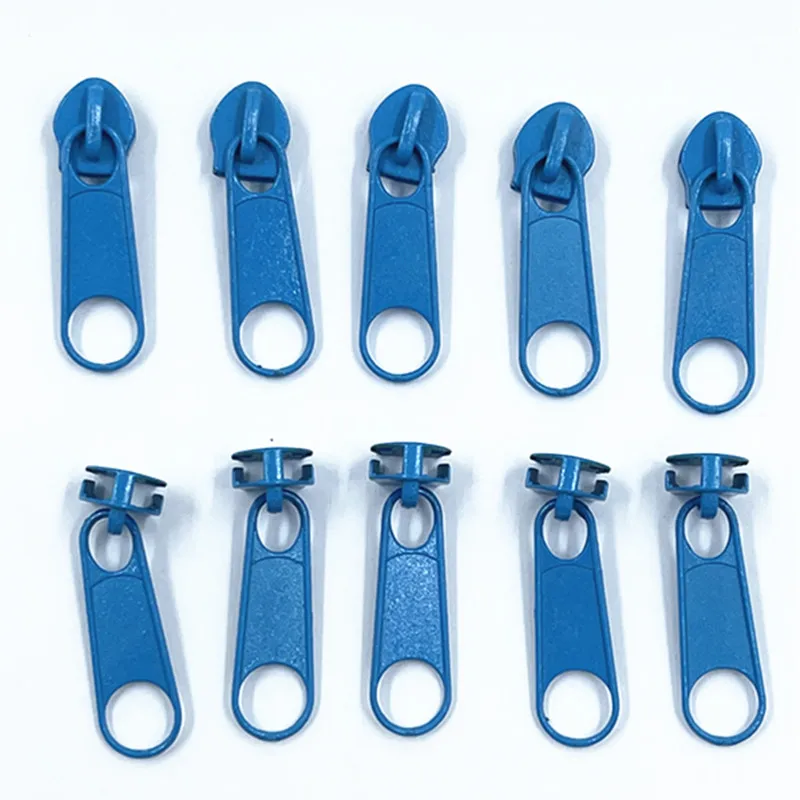 5# Nylon Zipper Puller Sofa Mattress Tent Luggage Long Board No Lock Slider 50Pcs