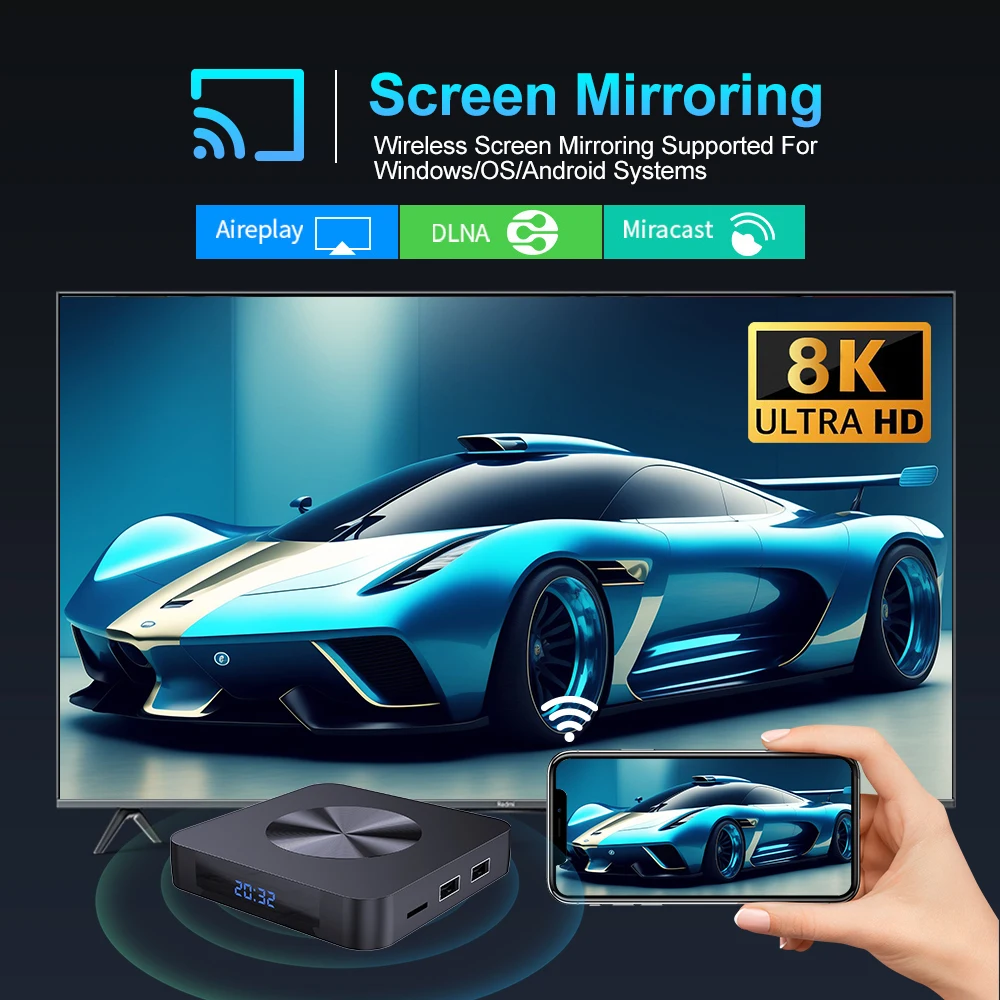 Velec TV Box Android 12  Allwinner H618 BT5.2 Dual WiFi BT Voice Remote Media Player Support 8K 4K Smart Set Top Box for Netflix