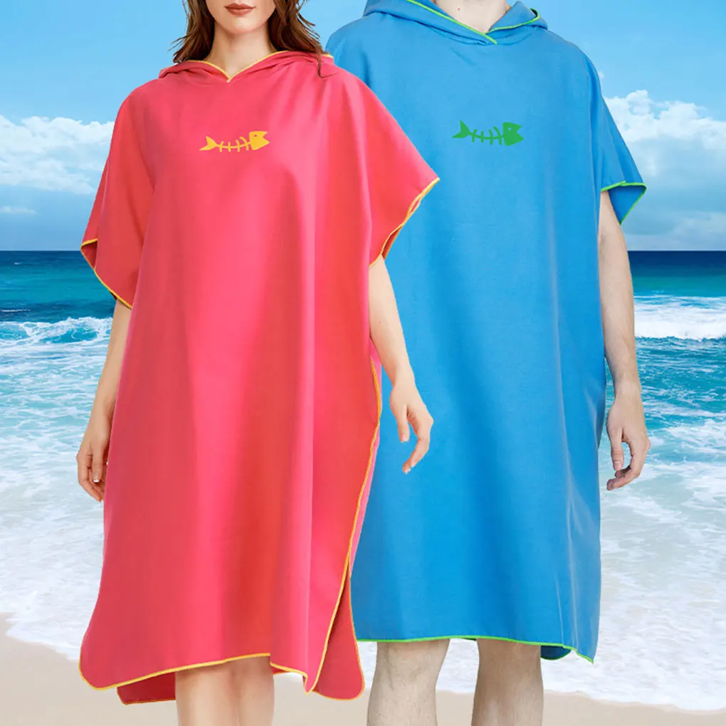 

Microfiber Poncho For Unisex Absorbent Lightweight And Stylish Soft And Absorbent Bath Towels For The Body Surf Poncho black 1