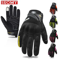 Guantes de motociclismo de verano para hombre, guantes transpirables para Motocross, guantes protectores de carcasa dura para motocicleta MTB MX, guantes para mujer con pantalla táctil