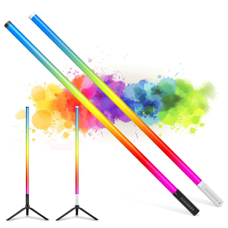 Imagem -02 - Portátil sem Fio Rgb Led Tube Light com Case Tl130p Recarregável dj Dance Party Evento Stand Luzes do Palco 120cm 4ft Pcs